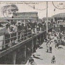 New Jersey Postcard Asbury Park Watching Bathers 4th Ave Bathing Grounds 1908
