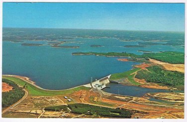 North Carolina Postcard Catawba River Dam Lake Norman Inland Sea Cowans Ford Dam