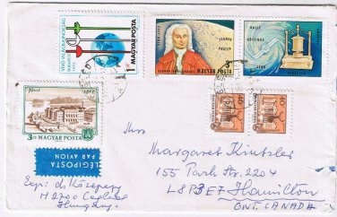 Stamps Art Hungary Envelope Budapest Pest Swords Science