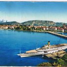Switzerland Postcard Geneva General View Ship At Dock