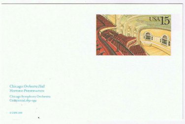 USPS Postcard America The Beautiful Chicago Orchestra Hall