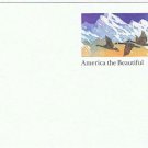 USPS Postcard America The Beautiful Canada Geese Mountains