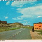 Postcard Welcome To New Mexico Road Border Sign
