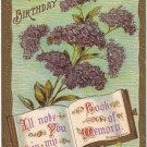 Postcard Embossed Happy Birthday Book Of Memory