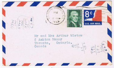 USA Postcard USPS 8 Cent Airmail Postal Card 1968 Florida