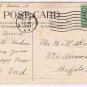 Holiday Postcard Embossed Happy New Year Mailbox Girl Red Coat Gate
