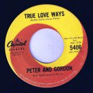 Peter & Gordon True Love Ways 45 rpm If You Wish