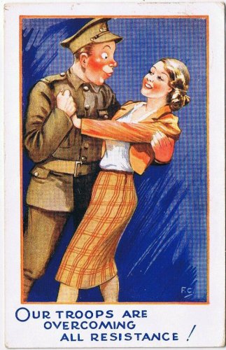 Postcard WW2 Field Post Office Our Troops Are Overcoming All Resistance