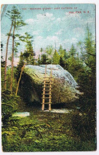 Nova Scotia Postcard Outside Halifax The Rocking Stone