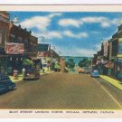 Ontario Postcard Orillia Main Street Looking North 1949