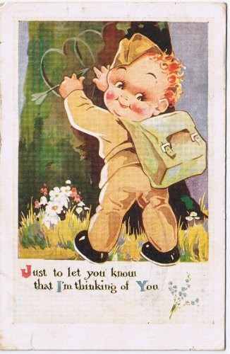 Postcard Celesque WW2 To Let You Know I'm Thinking Of You Field Post Office 310