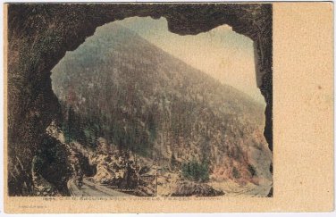 Postcard CPR Showing Four Tunnels Fraser Canyon British Columbia