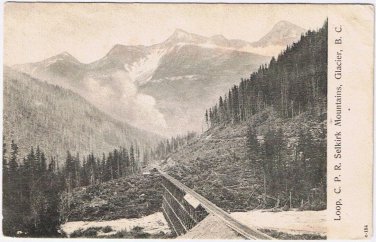 Postcard Loop CPR Selkirk Mountains Glacier BC Thomas Stationery Vancouver