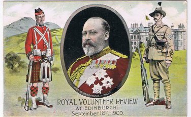 Military WW1 Postcard Edinburgh Royal Volunteer Review Sept 18 1905