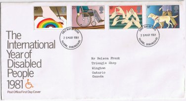United Kingdom First Day Cover FDC International Year Of Disabled People 1981