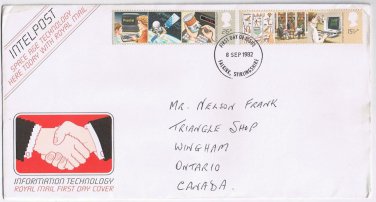 United Kingdom First Day Cover Falkirk Christmas 1980 Information Technology