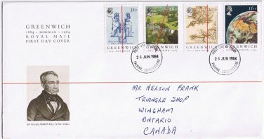 United Kingdom First Day Cover Falkirk Greenwich Meridian