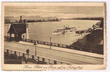Germany WW2 Postcard Bonn Part Of Bridge & Rhine