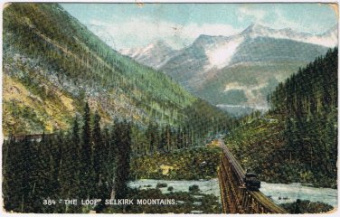 Postcard The Loop Selkirk Mountains British Columbia Thompson