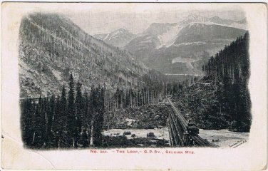 Postcard The Loop CPR Selkirk Mountains British Columbia