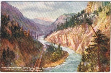 Postcard Lower Kicking Horse Canyon Golden Canadian Pacific Railway Rockies