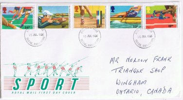 United Kingdom First Day Cover Falkirk Sport 1986