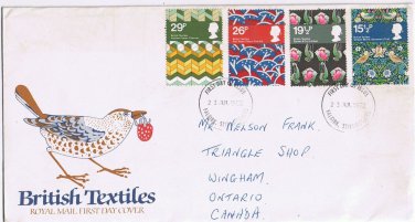 United Kingdom First Day Cover Falkirk Brittish Textiles 1982