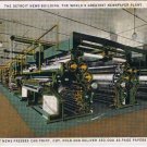 Michigan Postcard Detroit News Pressing Plant