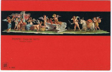 Italy Postcard Pompeii Casa Dei Vettii Amorini Fiorai Cupids Florists