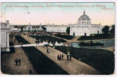 Ireland Postcard Dublin Irish International Exhibition 1907 View Fr Art Gallery
