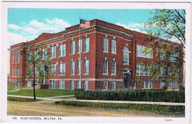 Pennsylvania Postcard Milton High School A