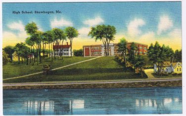 Maine Postcard Skowhegan High School