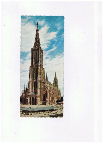 Netherlands Holland Postcard Ulm an der Donau Highest Steeple In World Long Card