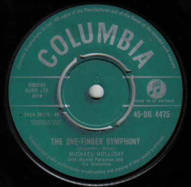 Michael Holliday The One Finger Symphony 45 rpm Little Boy Lost British Pressing