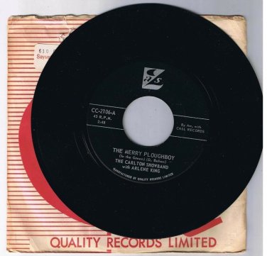 Carlton Showband Arlene King Merry Ploughboy 45 Vinyl Reilly's Daughter