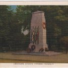 Postcard Cenotaph Victoria Park London Ontario