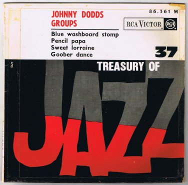 Johnny Dodds Groups 45 rpm Treasury Of Jazz 37 Blue Washboard Stomp Pencil Papa