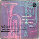 Famous Jazz Trumpets 45 rpm Louis Armstrong Bunny Berigan Bobby Hackett Bix Beid