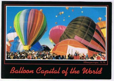 New Mexico Postcard Albuquerque Balloon Capitol of the World