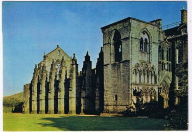 United Kingdom UK Postcard Edinburgh Palace of Holyroodhouse Abbey Church