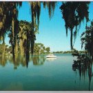 Florida Postcard Tarpon Springs Cabin Cruiser On Lake Tarpon