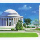 DC Postcard Washington Monuments Jefferson Memorial