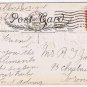 Holiday Postcard Embossed Happy New Year Coach & Horses Horseshoes