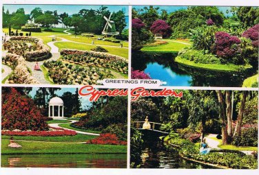 Postcard Cypress Gardens Florida Multi View