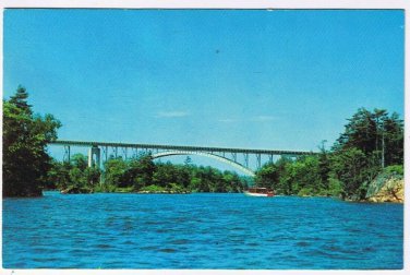 Postcard Canadian Span Thousand Islands International Bridge Lost Channel