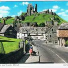 Postcard Corfe Village & Castle Dorset England UK