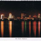Postcard Skyline At Night San Diego California