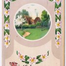 Greeting Postcard Birthday Cottage Trees Path