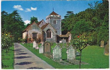 Postcard Interior Stoke Poges Church & Burial Grounds Slough