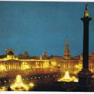 Postcard Trafalgar Square Nelson's Column National Gallery Floodlit London UK